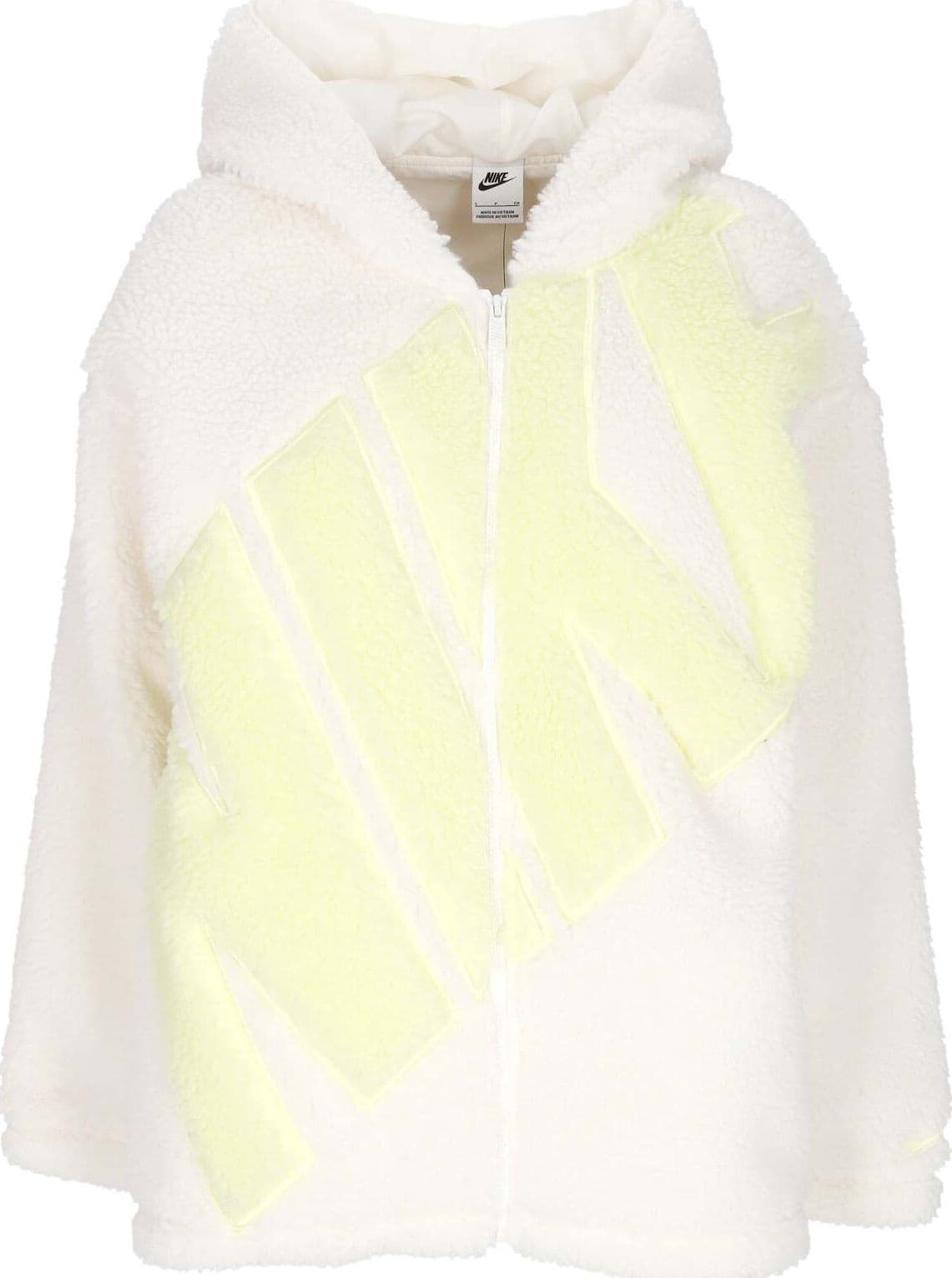 Nike-Orsetto-Donna-W-Sportswear-Logo-High-pile-Jacket-Sail/luminous-Green-da-donna