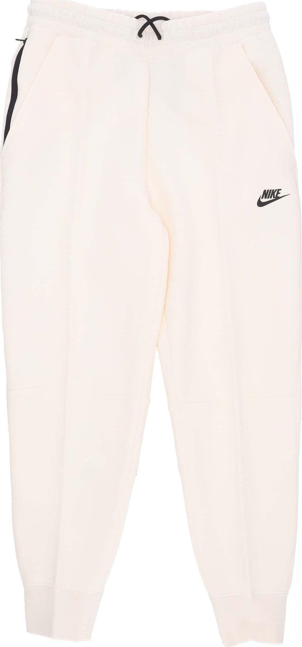Nike-Pantalone-Tuta-Leggero-Donna-W-Sportswear-Tech-Fleece-Mid-rise-Jogger-Pale-Ivory/black-da-donna