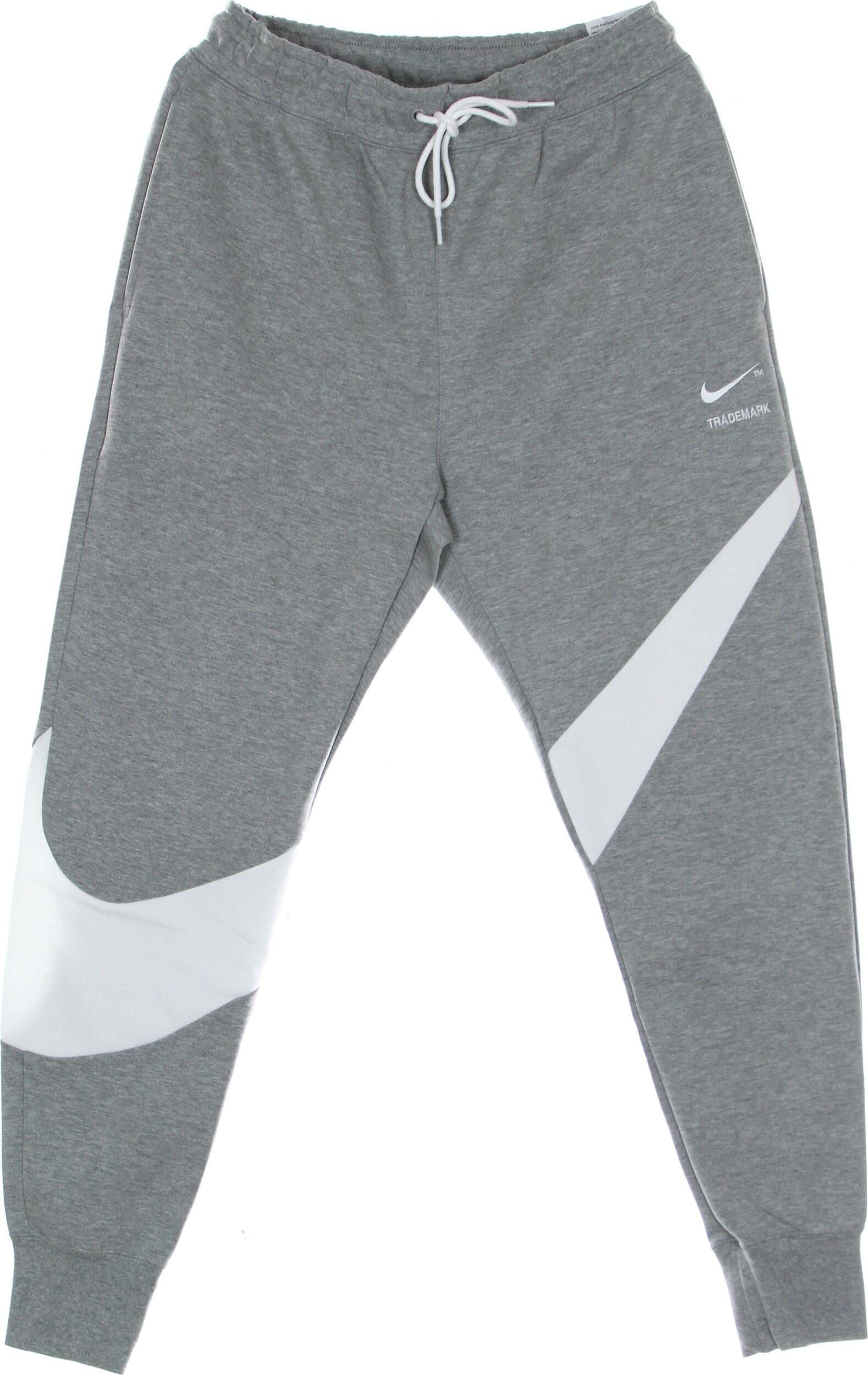 Nike-Pantalone-Tuta-Leggero-Uomo-Swoosh-Tech-Fleece-Pant-Dk-Grey-Heather/white/white-da-uomo