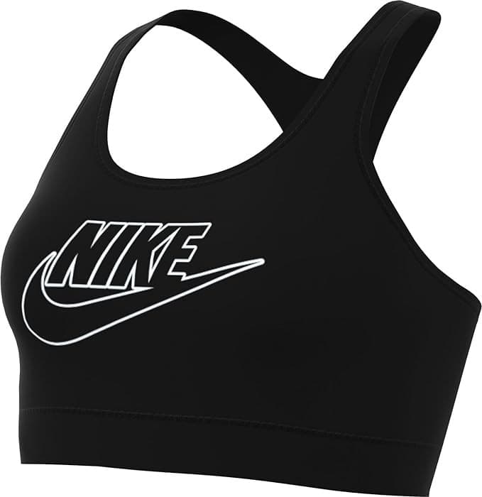 Nike-Women's-Bra-W-Nk-Swsh-Med-SPT-Futura-Bra,-Black/-White/-Black/-Black