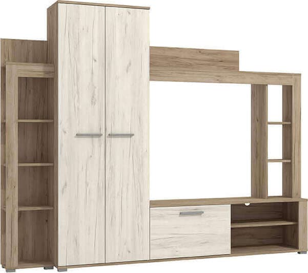 NILA---parete-attrezzata-moderna-colore-rovere-grigio-bianco-cm-233,2-x-350-x-185,2-h-Bianco-Milani-Home