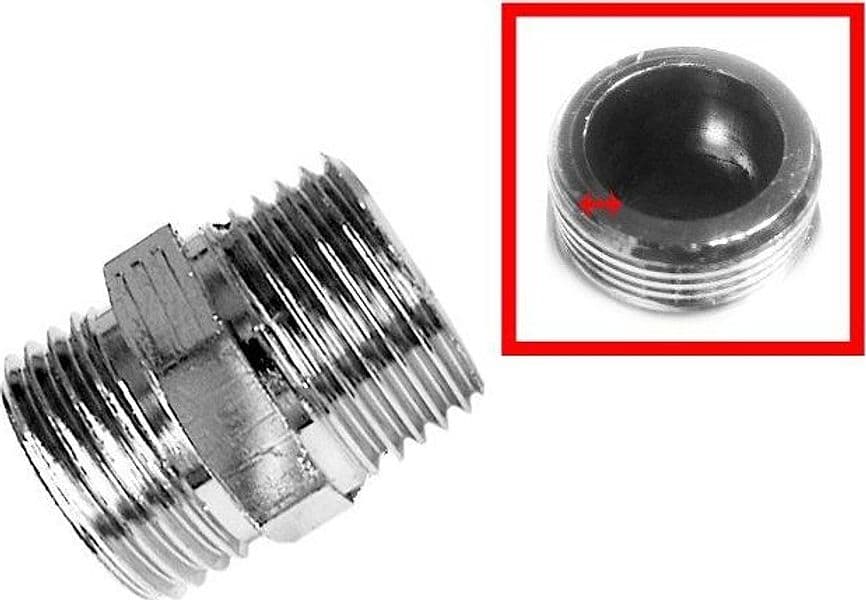 Niplex spessorato, da 3/8 in ottone pesante in Accessori per tubi BagnoClic.it - Pregnana Milanese, commercioVirtuoso.it