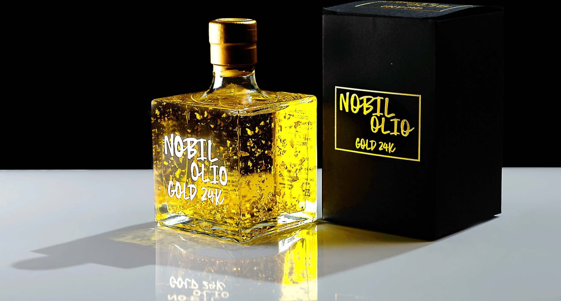 Nobil Olio Gold 24k Olio extra vergine di oliva con foglie d’oro 24k pure al 99,6% 100% Coratina 250ml OLIO EXTRA VERGINE DI OLIVA Urselli Food, Commerciovirtuoso.it
