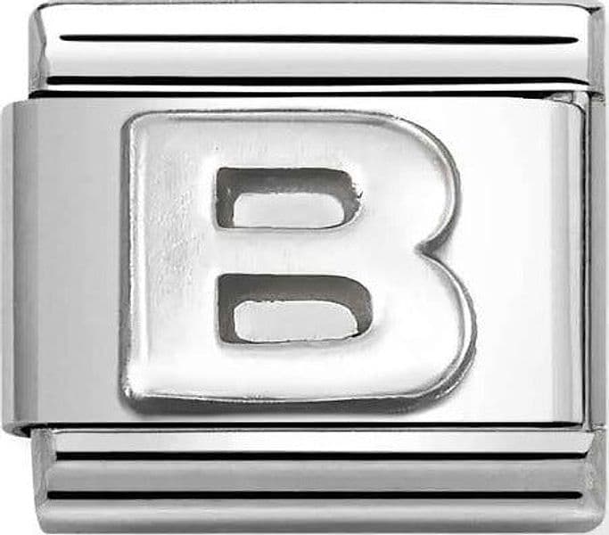 NOMINATION - LINK COMPOSABLE CLASSIC LETTERA B IN ARGENTO