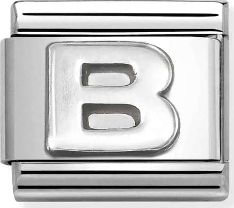 NOMINATION-----LINK-COMPOSABLE-CLASSIC-LETTERA-B-IN-ARGENTO
