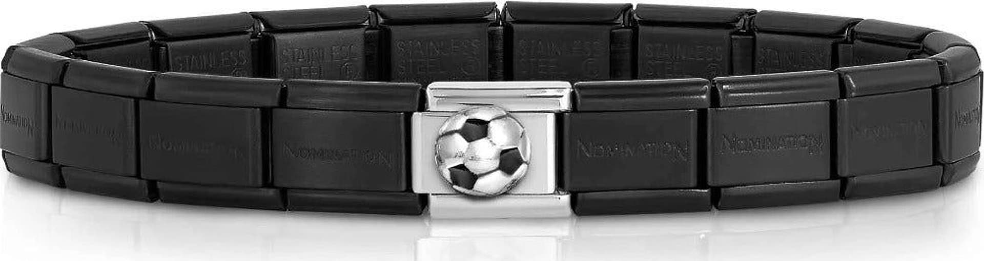 NOMINATION---BRACCIALE-COMPOSABLE-CLASSIC-NERO-OPACO-PALLA-DA-CALCIO