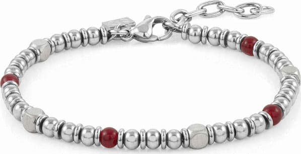 NOMINATION---BRACCIALE-INSTINCTSTYLE-IN-ACCIAIO-CON-PIETRE-DURE-ROSSO