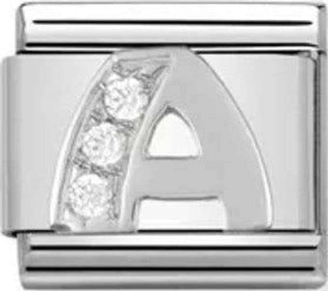 NOMINATION----LINK-COMPOSABLE-CLASSIC-IN-ARGENTO-LETTERA-A