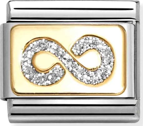 NOMINATION---LINK-COMPOSABLE-CLASSIC-INFINITO-GLITTERATO-ARGENTO