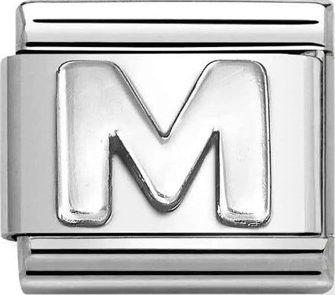 NOMINATION - LINK COMPOSABLE CLASSIC LETTERA M IN ARGENTO
