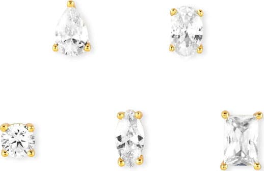 NOMINATION---SET-5-ORECCHINI-COLOUR-WAVE-ED-ORO-GIALLO