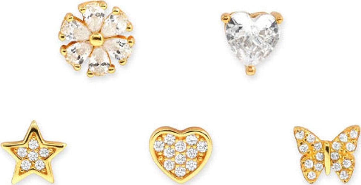 NOMINATION---SET-5-ORECCHINI-SWEETROCK-NATURE-ORO-GIALLO