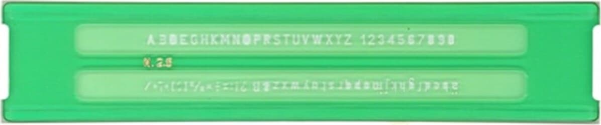 Normografo lettere e cifre Uni - 2 5mm - verde - Arda Cancelleria e prodotti per ufficio/Penne matite scrittura e correzione/Materiali per il disegno tecnico Eurocartuccia - Pavullo, Commerciovirtuoso.it