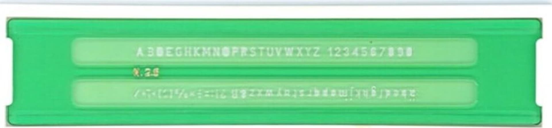 Normografo lettere e cifre Uni - 3 5mm - verde - Arda Cancelleria e prodotti per ufficio/Penne matite scrittura e correzione/Materiali per il disegno tecnico Eurocartuccia - Pavullo, Commerciovirtuoso.it