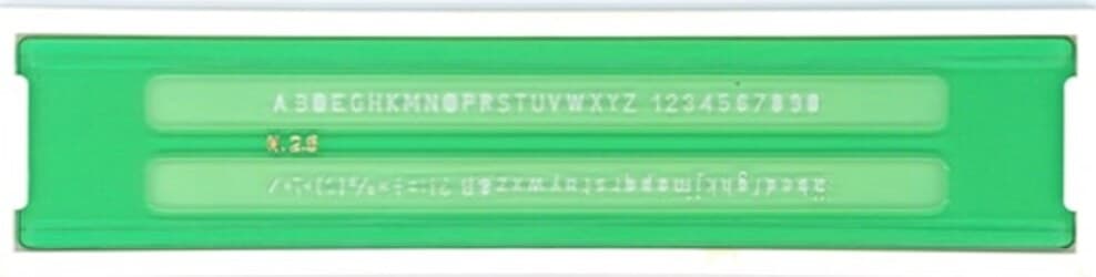 Normografo lettere e cifre Uni - 3 5mm - verde - Arda Cancelleria e prodotti per ufficio/Penne matite scrittura e correzione/Materiali per il disegno tecnico Eurocartuccia - Pavullo, Commerciovirtuoso.it