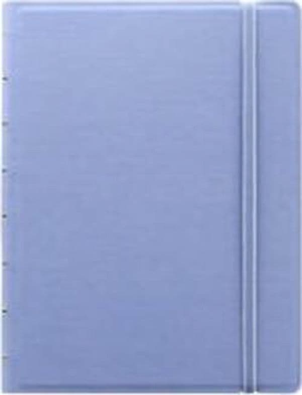 Notebook - con elastico - copertina similpelle - A5 - 56 pagine - a righe - blu pastello - Filofax Cancelleria e prodotti per ufficio/Archivio ufficio e accessori per scrivania/Archivio ufficio/Portablocchi e portamoduli Eurocartuccia - Pavullo, Commerciovirtuoso.it