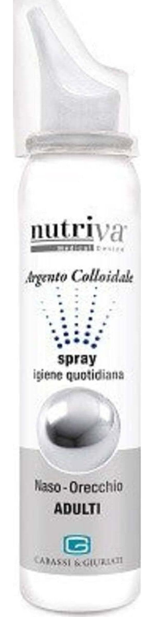 NUTRIVA-ARGENTO-COLLOIDALE-NASO/ORECCHIE-integratore-alimentare-100-ml-Cabassi-e-Giuriati