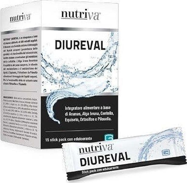 NUTRIVA-DIUREVAL-integratore-alimentare-15-stick-pack-Cabassi-e-Giuriati