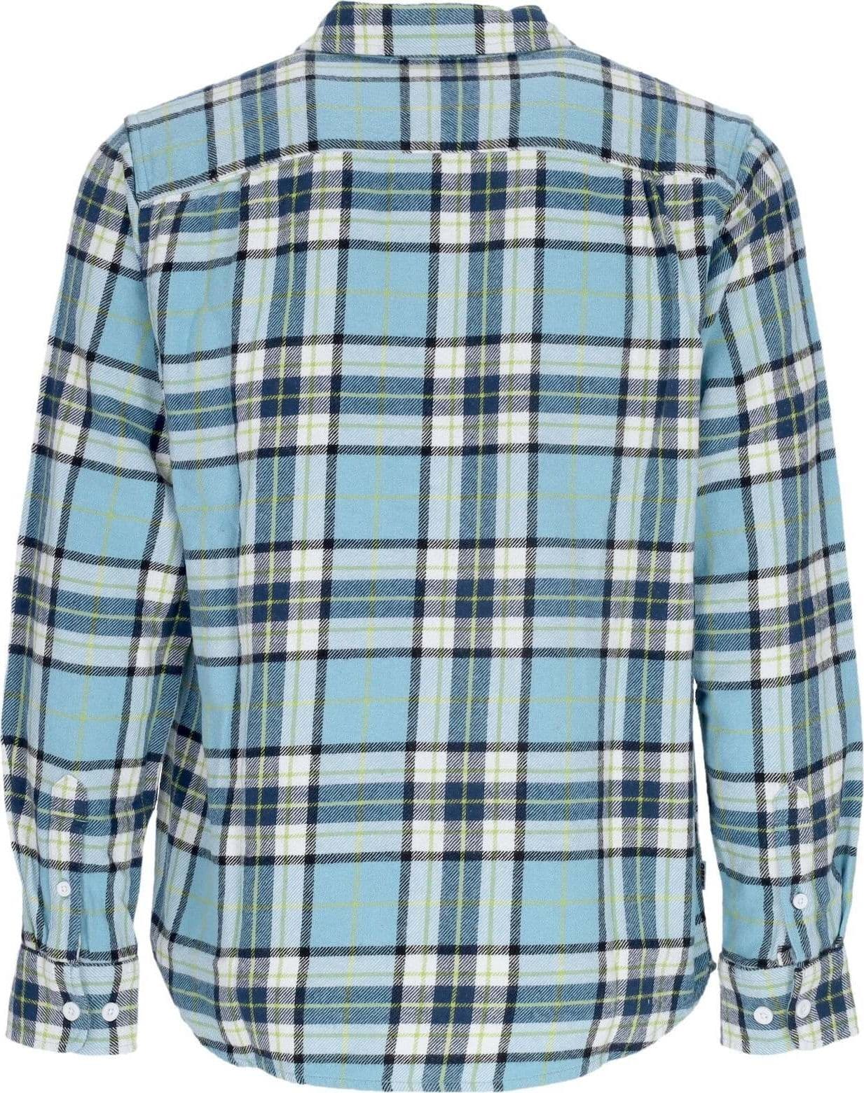 OBEY-Camicia-Manica-Lunga-Uomo-Vince-Woven-L/s-Artic-Blue-Multi-da-uomo