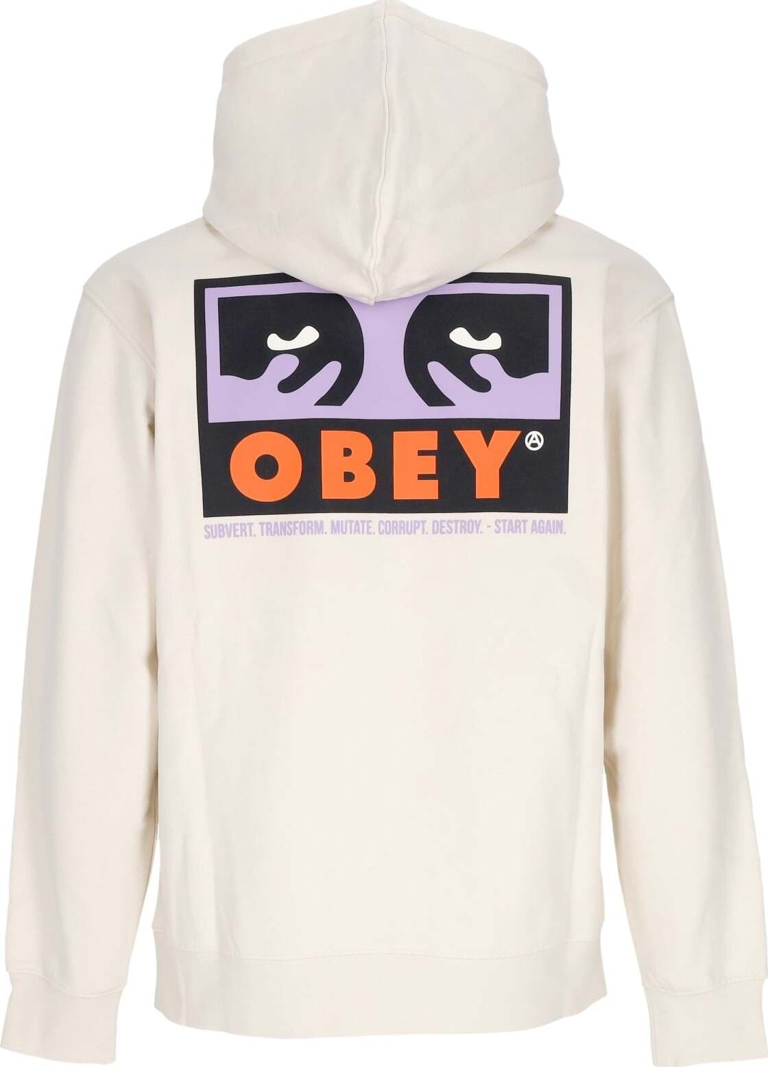 OBEY-Felpa-Cappuccio-Uomo-Subvert-Premium-Hooded-Fleece-Unbleached-da-uomo