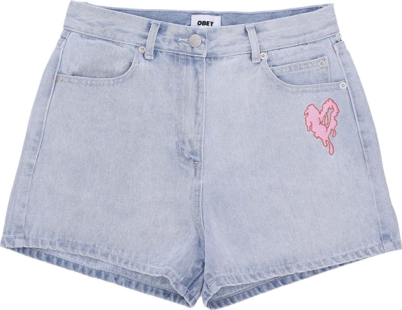 OBEY-Jeans-Corto-Donna-Julia-Denim-Short-Bleached-Indigo-da-donna