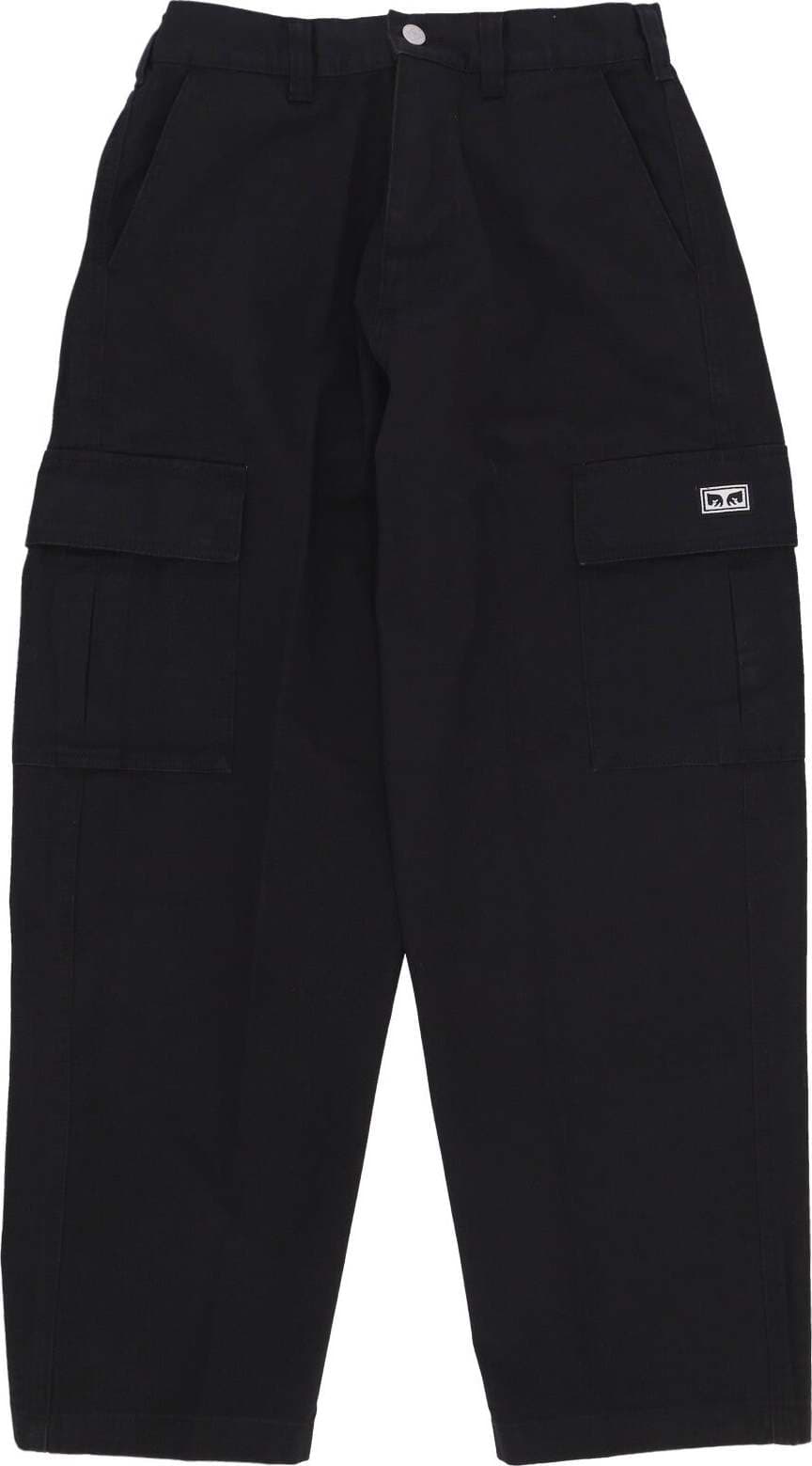 OBEY-Pantalone-Lungo-Uomo-Bigwig-Baggy-Twill-Cargo-Pant-Black-da-uomo