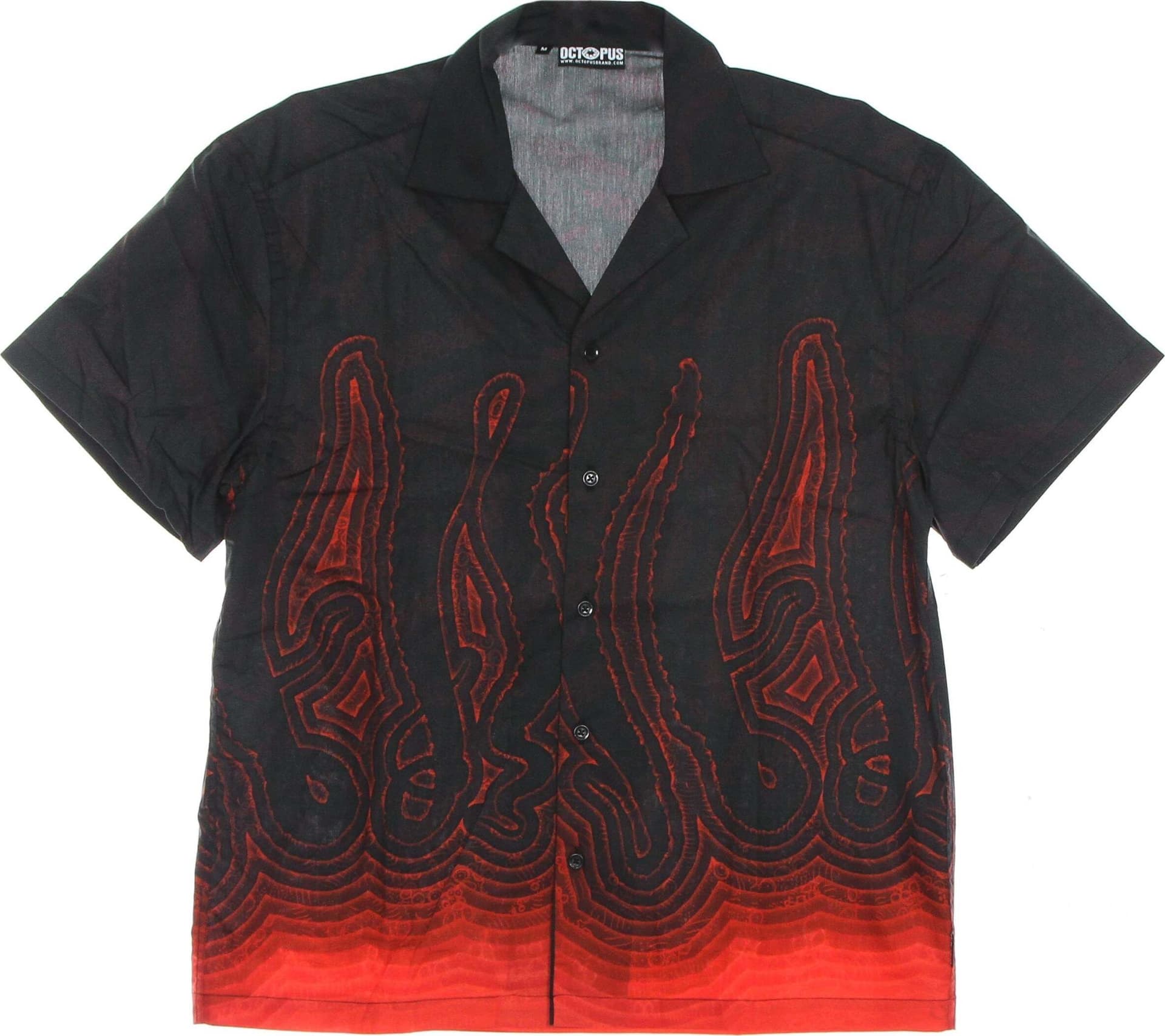 OCTOPUS-Camicia-Manica-Corta-Uomo-Abyss-Shirt-Black-da-uomo