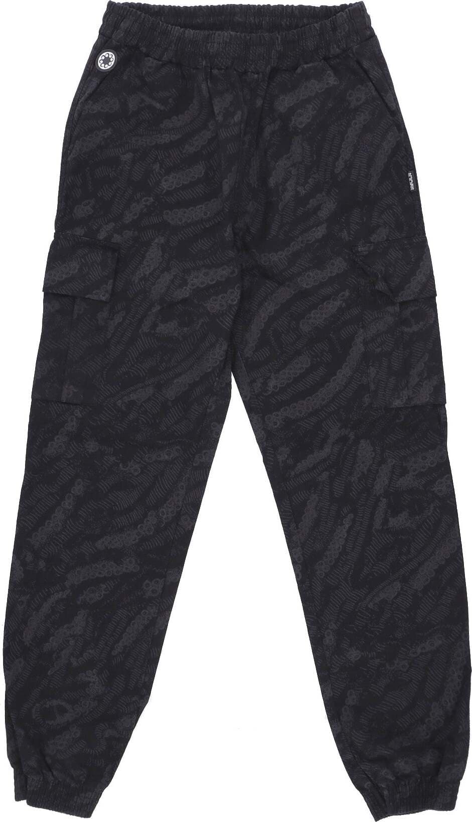 OCTOPUS-Pantalone-Lungo-Uomo-Deco-Cargo-Jogger-Black-da-uomo