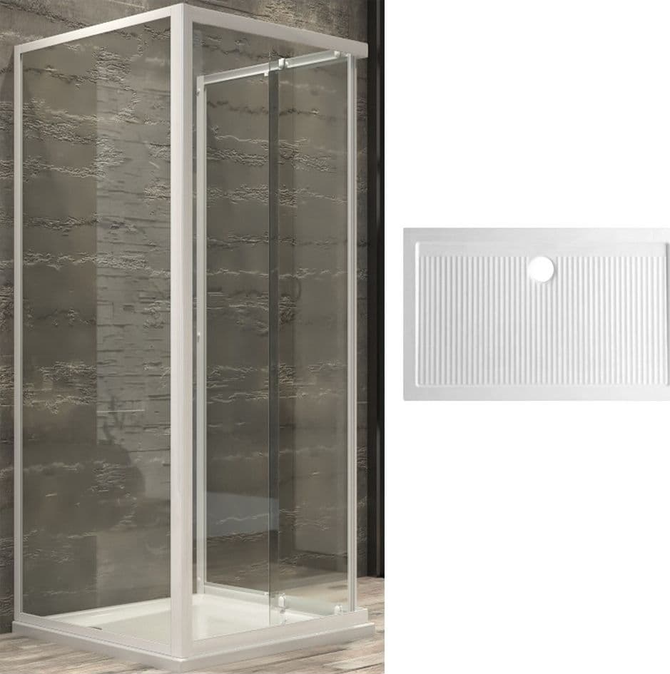 Ogomondo Box Cabina Doccia Corner 3 Lati Cristallo Temprato Trasparente 80x120x80 + Piatto Doccia Porcellana h6,5cm Fai da te/Attrezzature per cucine e bagni/Attrezzature per bagni/Docce e componenti doccia/Box doccia Ogomondo - Martina Franca, Commerciovirtuoso.it