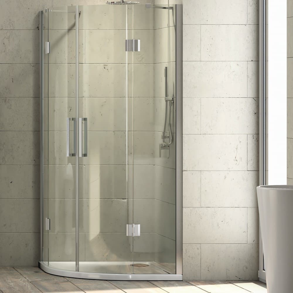 Ogomondo Cabina doccia Semicircolare Due Ante Battenti Cristallo 8 mm Fai da te/Attrezzature per cucine e bagni/Attrezzature per bagni/Docce e componenti doccia/Box doccia Ogomondo - Martina Franca, Commerciovirtuoso.it