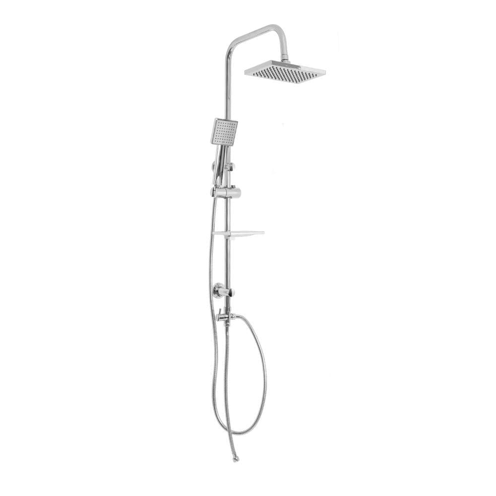 Ogomondo Colonna Doccia Attrezzata Beta Ottone Cromato con Staffe a Muro in Abs Fai da te/Attrezzature per cucine e bagni/Attrezzature per bagni/Docce e componenti doccia/Filtri supporti e soffioni doccia/Docce fisse Ogomondo - Martina Franca, Commerciovirtuoso.it