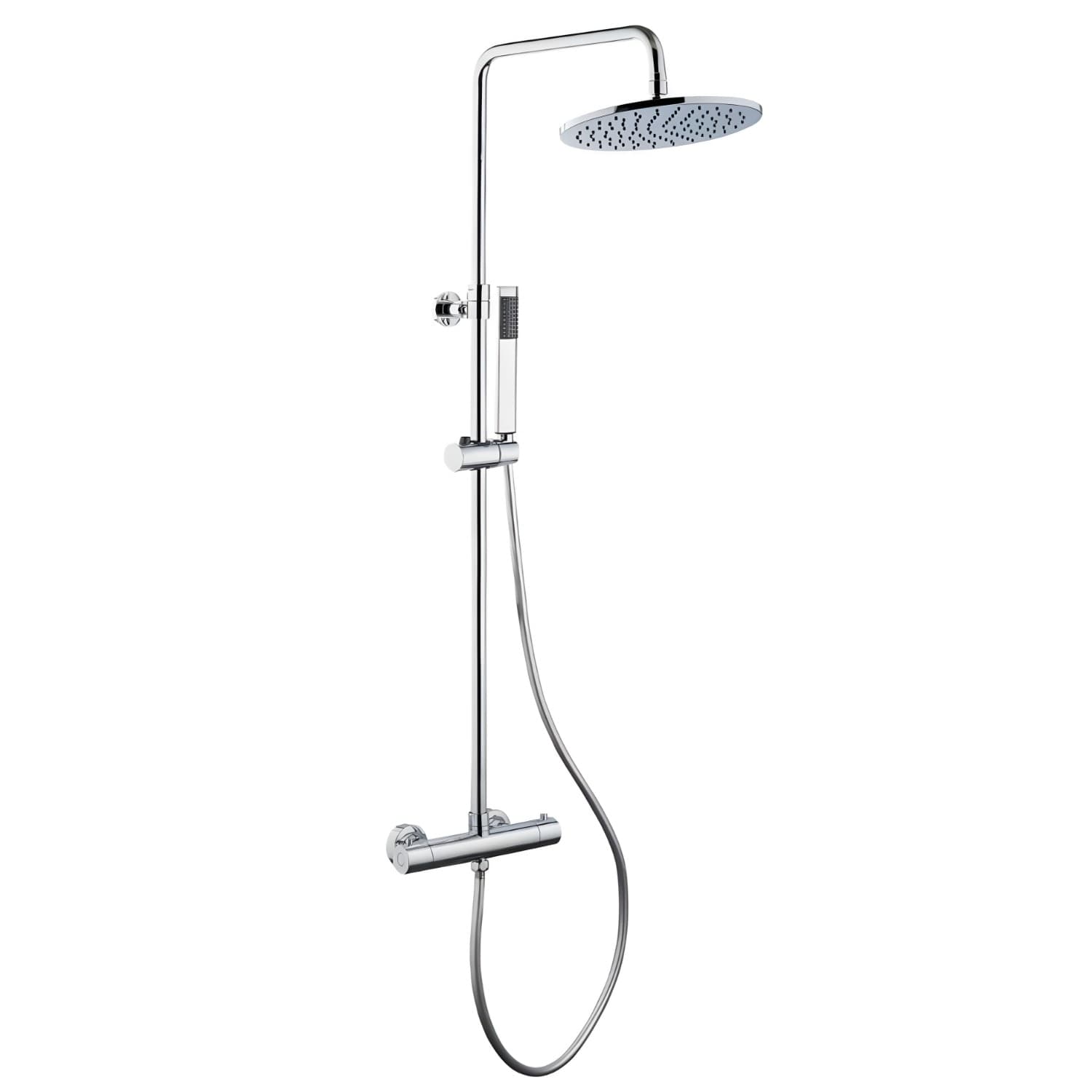Ogomondo Colonna Doccia Attrezzata Ottone Cromato Soffione Tondo Doccetta Rubinetto Termostatico Fai da te/Attrezzature per cucine e bagni/Attrezzature per bagni/Docce e componenti doccia/Filtri supporti e soffioni doccia/Docce fisse Ogomondo - Martina Franca, Commerciovirtuoso.it