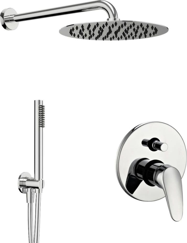 OGOMONDO Kit Doccia Tondo 1 Completo di Soffione Doccetta e Miscelatore con Deviatore Delfino Fai da te/Attrezzature per cucine e bagni/Attrezzature per bagni/Docce e componenti doccia/Filtri supporti e soffioni doccia/Docce fisse Ogomondo - Martina Franca, Commerciovirtuoso.it