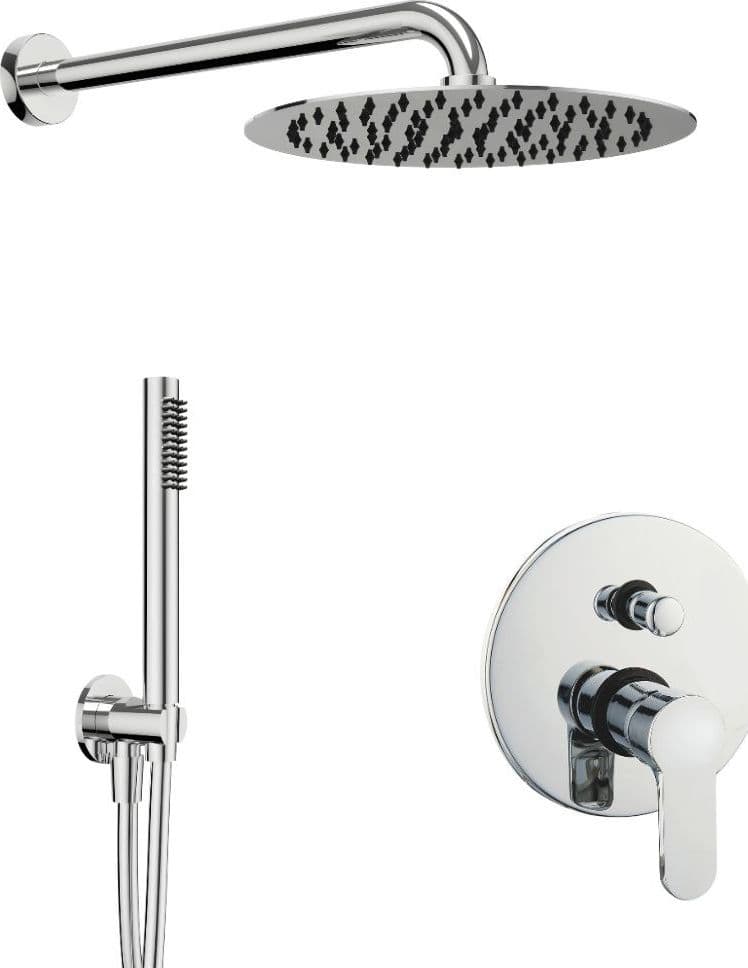 OGOMONDO Kit Doccia Tondo 1 Completo di Soffione Doccetta e Miscelatore con Deviatore Hope Fai da te/Attrezzature per cucine e bagni/Attrezzature per bagni/Docce e componenti doccia/Filtri supporti e soffioni doccia/Docce fisse Ogomondo - Martina Franca, Commerciovirtuoso.it