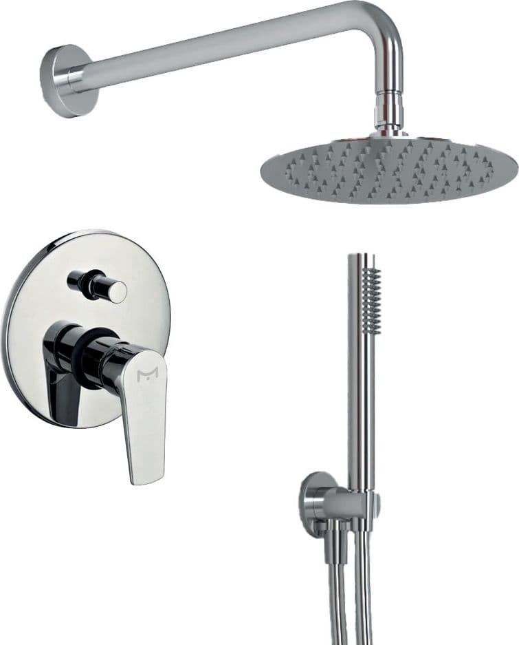 OGOMONDO Kit Doccia Tondo 1 Completo di Soffione Doccetta e Miscelatore con Deviatore Red Fai da te/Attrezzature per cucine e bagni/Attrezzature per bagni/Docce e componenti doccia/Filtri supporti e soffioni doccia/Docce fisse Ogomondo - Martina Franca, Commerciovirtuoso.it