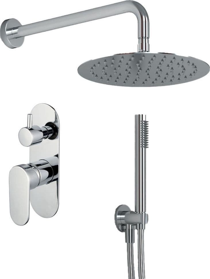 OGOMONDO Kit Doccia Tondo 4 Completo di Soffione Doccetta e Miscelatore con Deviatore 007 Fai da te/Attrezzature per cucine e bagni/Attrezzature per bagni/Docce e componenti doccia/Filtri supporti e soffioni doccia/Docce fisse Ogomondo - Martina Franca, Commerciovirtuoso.it