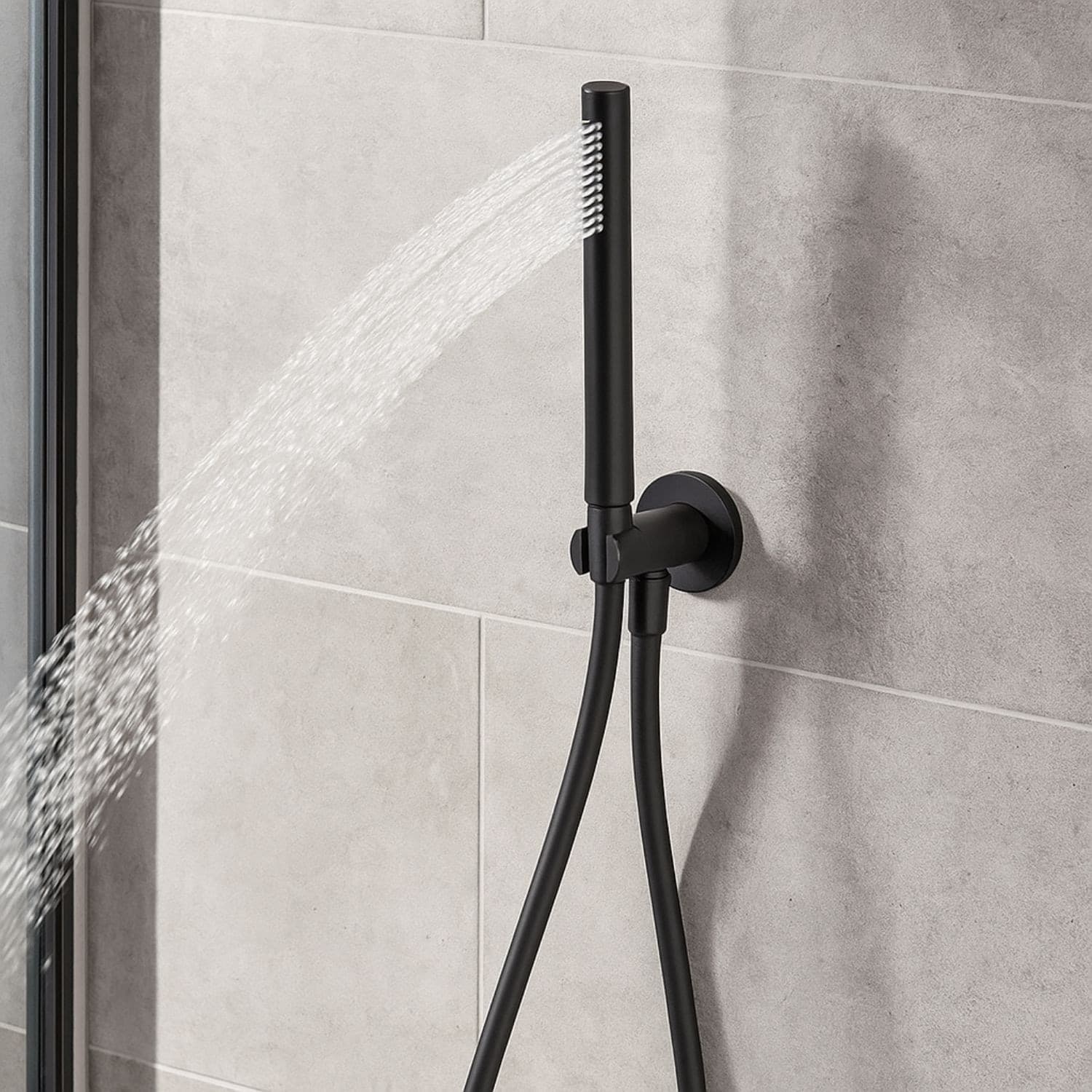 Ogomondo Kit Set Doccia Ottone Nero Opaco Con Supporto Presa Acqua TONDO Fai da te/Attrezzature per cucine e bagni/Attrezzature per bagni/Docce e componenti doccia/Filtri supporti e soffioni doccia/Docce fisse Ogomondo - Martina Franca, Commerciovirtuoso.it