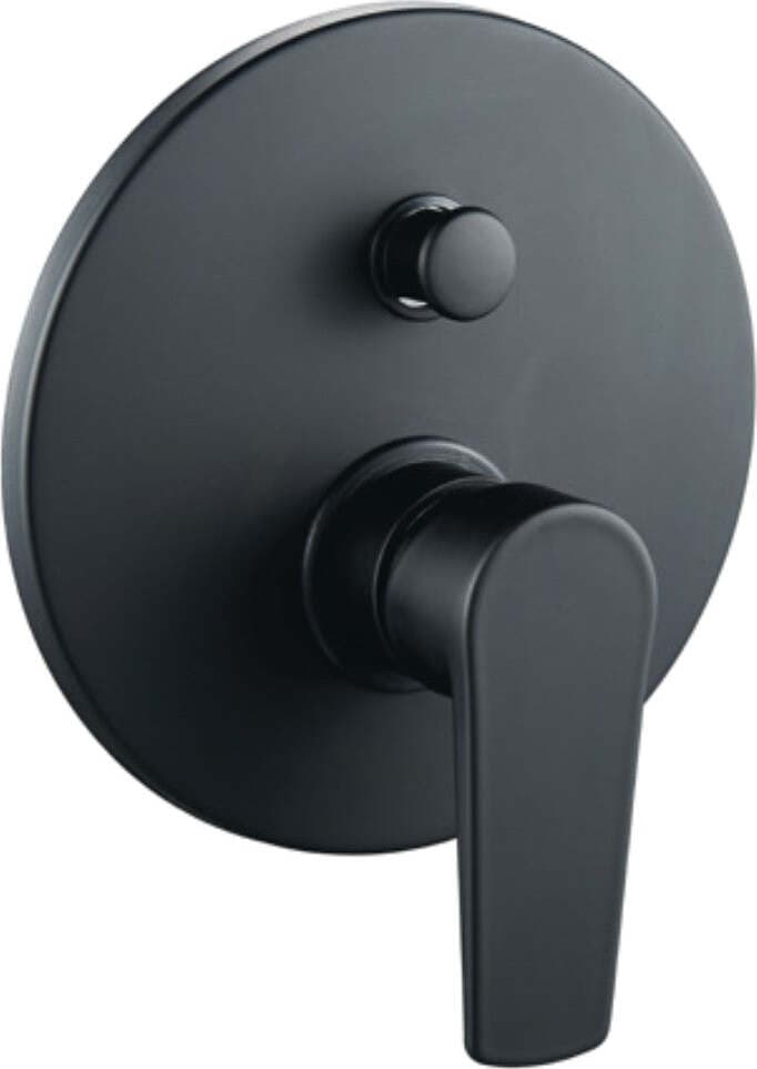 Miscelatore Doccia Parete Africa Incasso con Deviatore Ottone Colore Nero Opaco