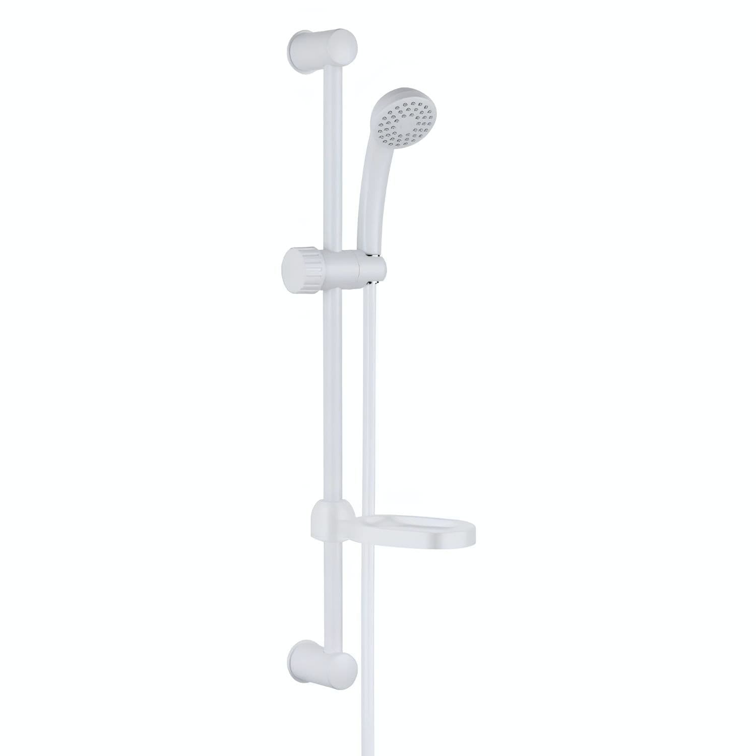 Ogomondo Saliscendi in Abs Bianco Blush con Doccetta e Portasapone Fai da te/Attrezzature per cucine e bagni/Attrezzature per bagni/Docce e componenti doccia/Sistemi saliscendi per vasche da bagno e docce Ogomondo - Martina Franca, Commerciovirtuoso.it