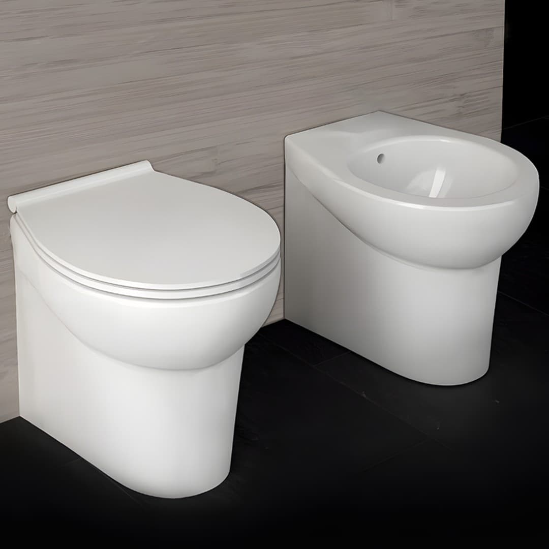 Ogomondo Sanitari Ceramica Dark A Pavimento Vaso WC Bidet Sedile Fai da te/Attrezzature per cucine e bagni/Attrezzature per bagni/Bidet Ogomondo - Martina Franca, Commerciovirtuoso.it