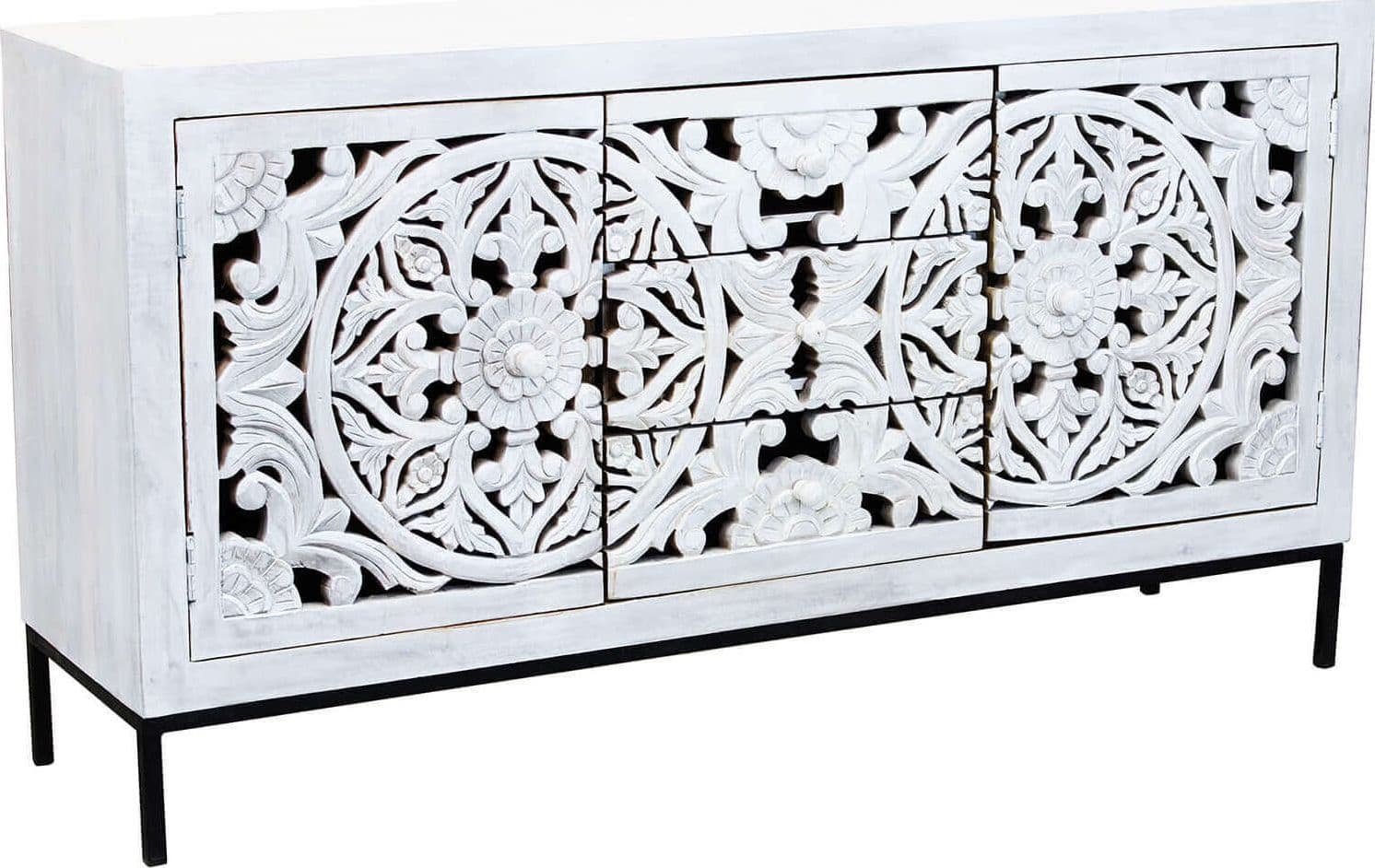 OHM---madia-con-decoro-2-ante-3-cassetti-legno-e-ferro-Marrone-Milani-Home