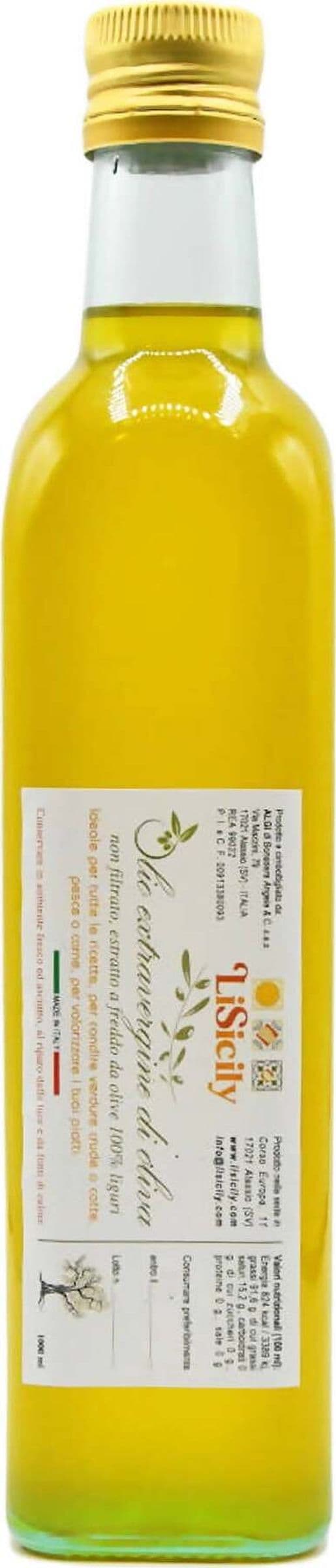 Olio Extra Vergine Di Oliva 1Lt Olio Estratto a Freddo Artigianale Non Filtrato Made in Italy Prodotto Olio Italiano Alimentari e cura della casa/Oli aceti e condimenti per insalata/Oli/D'oliva LiSicily dolci per passione - Alassio, Commerciovirtuoso.it