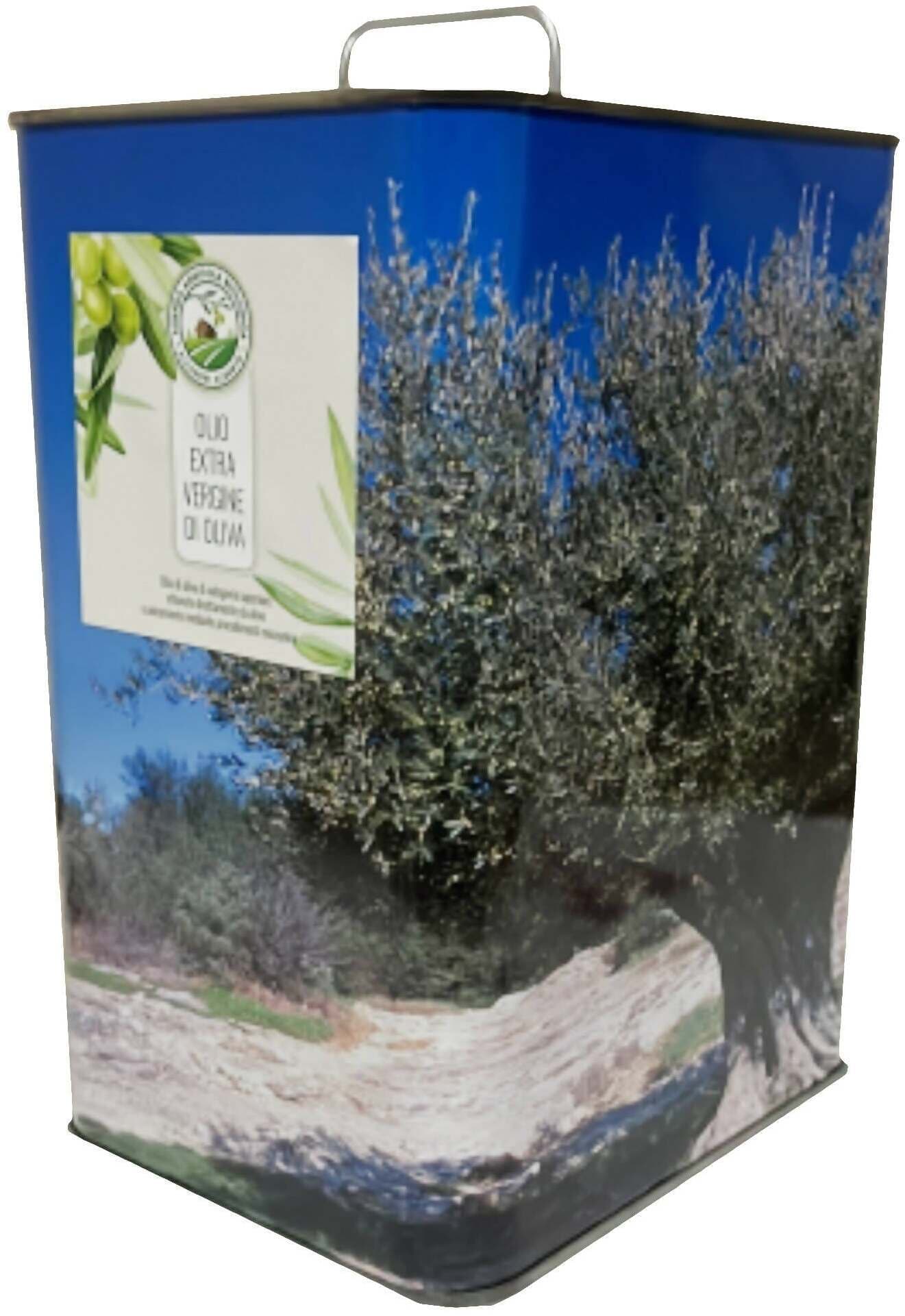 Olio Extravergine d'oliva 100% Italiano Blend Di Varietà Del Piceno 40% Leccino - 20% Frantoio - 20% Sargano 10% Coroncina 10% Carboncella In Latta Azienda Agricola Biologica Aleandri Alberto in D'oliva Cartoniuova.it - Offida, commercioVirtuoso.it