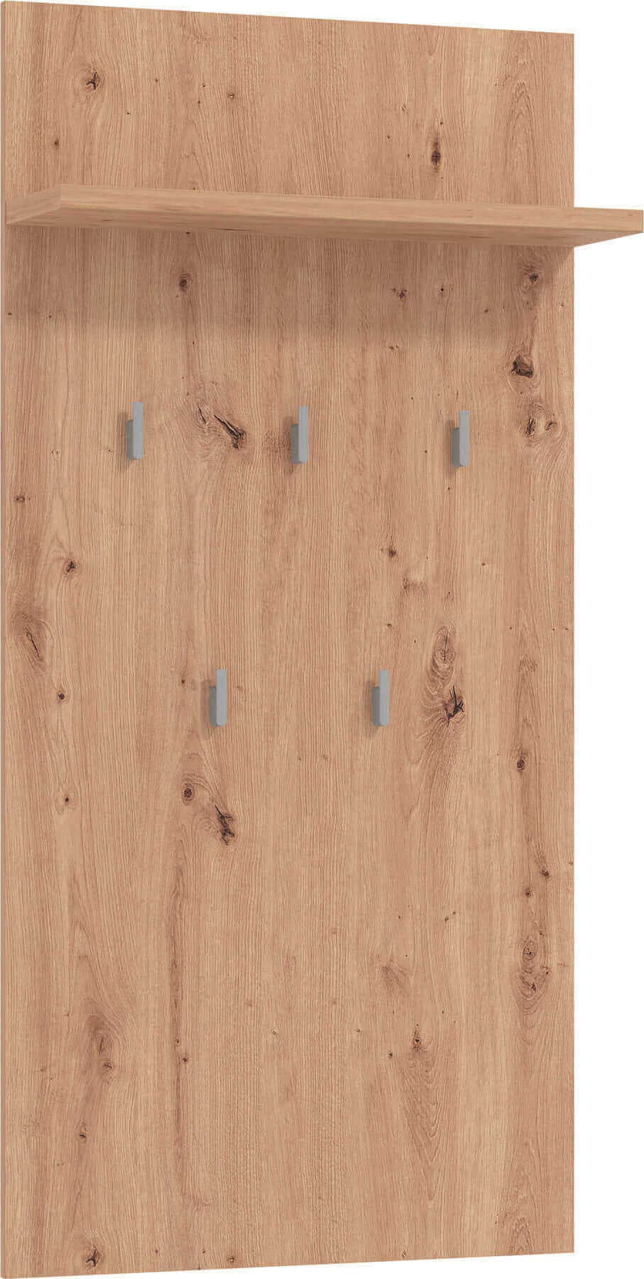 OLLIE---attaccapanni-da-parete-moderno-con-mensola-colore-rovere-cm-67,2-x-19,6-x-137-h-Rovere-Chiaro-Milani-Home