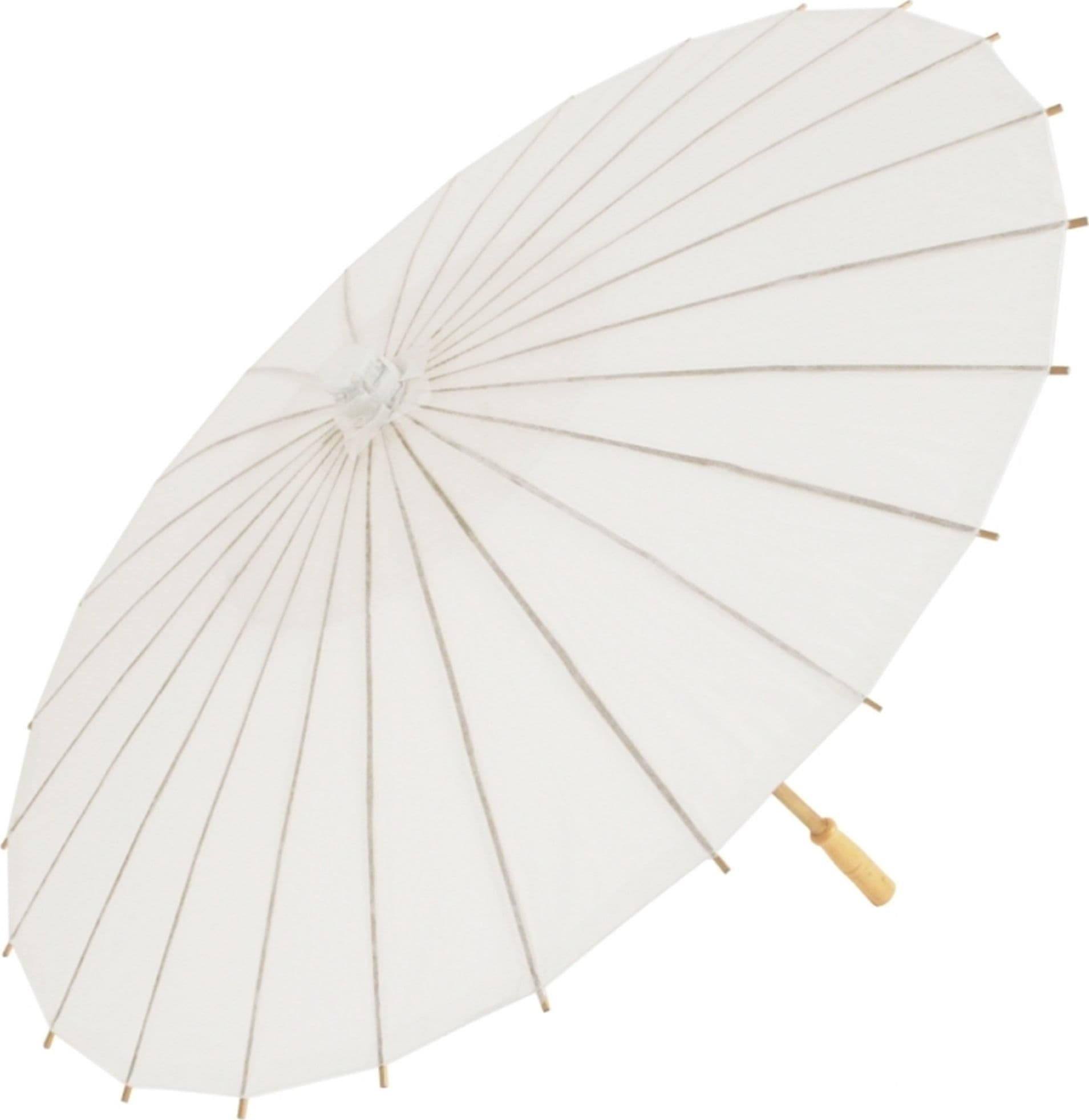 Ombrello parasole bambù bianco 62 cm legno e carta accessori sposa ombrellino wedding matrimonio e feste organizzate Ombrello parasole Trade Shop italia - Napoli, Commerciovirtuoso.it