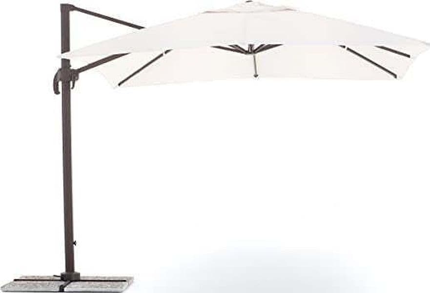 Ombrellone Da Giardino A Braccio Retrattile Bianco Ecrù Ombrellone In Alluminio Senso Design Moderno con Manovella Giardino e giardinaggio/Arredamento da giardino e accessori/Ombrelloni tende e tettucci parasole/Ombrelloni Ferus - Montoro, Commerciovirtuoso.it
