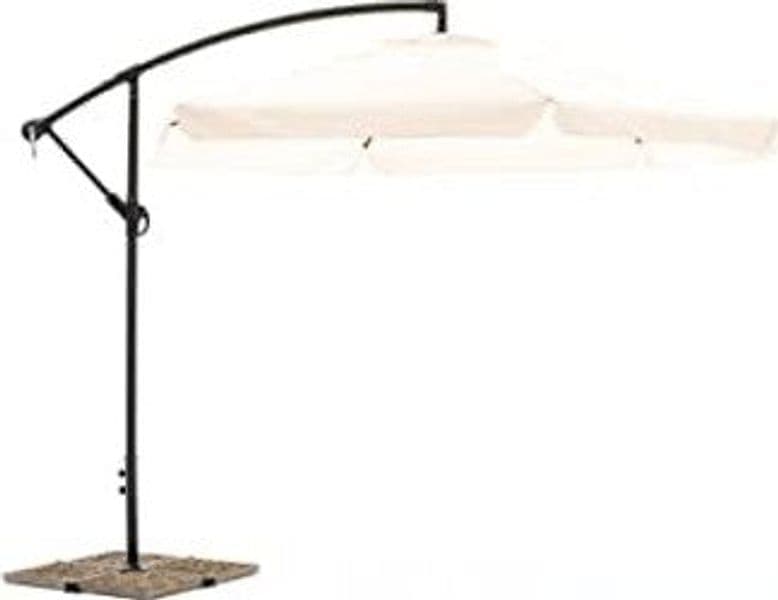 Ombrellone Uso Esterno Decentrato Luna Mt 3 Bianco Ecrù Design Moderno Ombrellone da Giardino Base a croce Giardino e giardinaggio/Arredamento da giardino e accessori/Ombrelloni tende e tettucci parasole/Ombrelloni Ferus - Montoro, Commerciovirtuoso.it