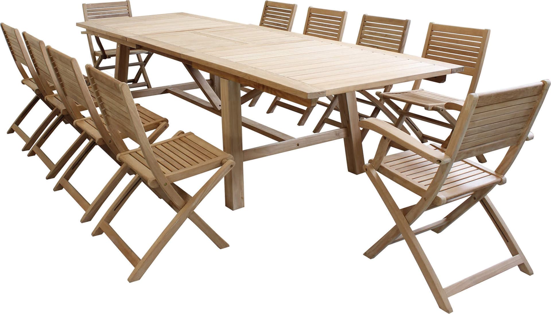 ORATOR---set-tavolo-in-teak-cm.220/300x100x77-h-con-10-sedute-Marrone-Milani-Home