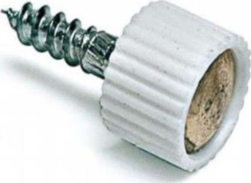 ORECA---10-SUPPORTI-REGGICRISTALLI-GOMMATI,-CON-VITE,-BIANCHI,-LEGNO