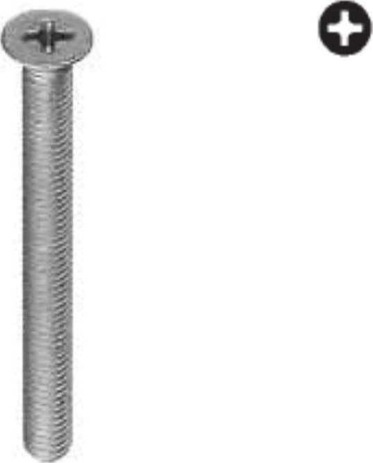 ORECA---10-VITI-PER-METALLO,-TESTA-PIANA-SVASATA-CON-IMPRONTA-A-CROCE---ACCAIO-INOX-6X25MM